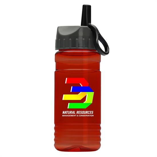 DPRP20A - 20 oz. UpCycle rPET Bottle Ring Straw Lid - Digital